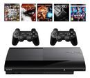 Ps3 Playstation 3 + 45 Jogos + 2 Controles + Nf-e E Garantia Preto